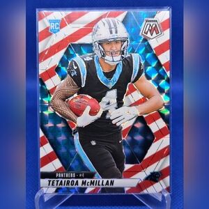 2025 Panini Mosaic : RED & WHITE STRIPES Tetairoa McMillan (RC)